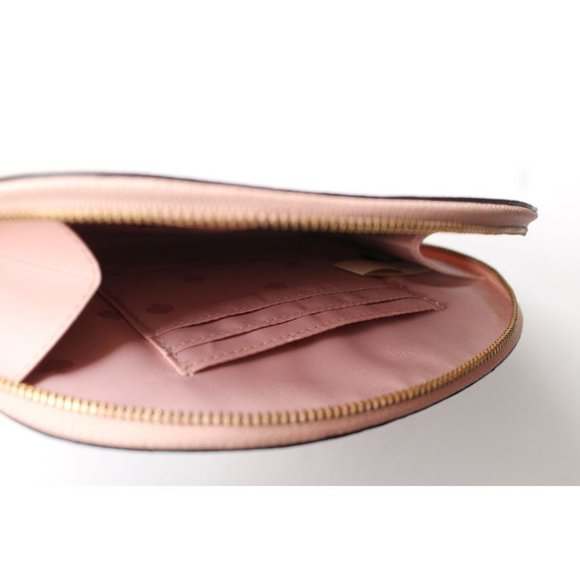 Kate Spade Jackson Half Moon Pebbled Leather Wristlet Warmvellum - Picture 6 of 7